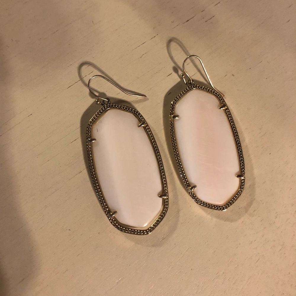 Kendra Scott White Danielle Earrings